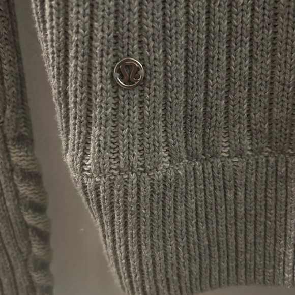 lululemon athletica Gray Striped Women's Sweater - Picture 4 of 5